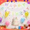 Felt Happy Birthday Banner Pastel Boho Happy Birthday Garland Pom Pom Rainbow Birthday Banner Reusable Birthday Sign Decoration Colorful Festive Cute Birthday Party Supply
